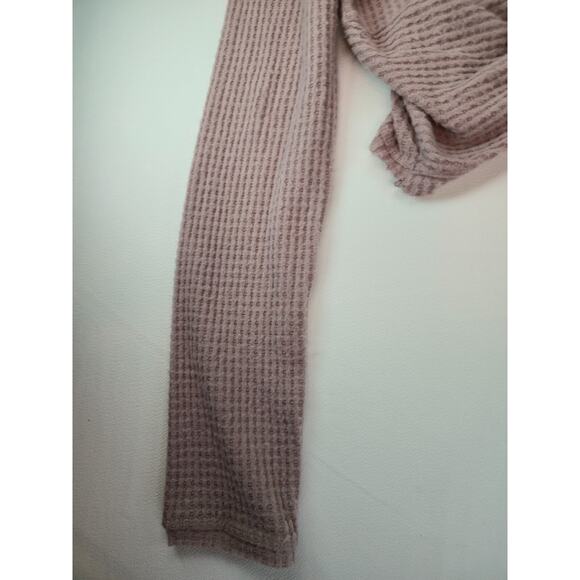 Urban Outfitters Out From Under Twist Front Thermal Top Pink L Cozy Y2K Cottage - Picture 6 of 14